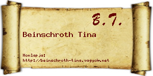 Beinschroth Tina névjegykártya